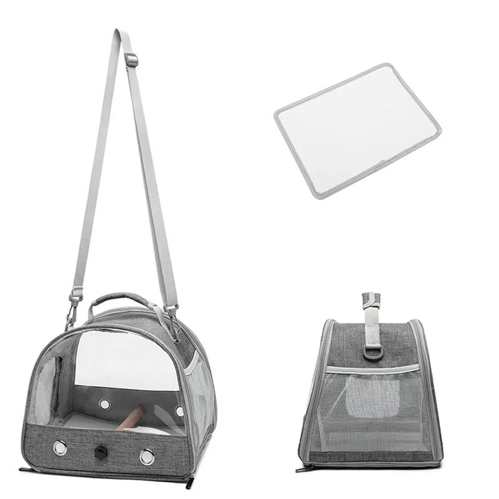 Bird Carrier Bag Travel Bird Backpack Cage Pet Transparent Travel Cage Organizer for Birds Small Pets Hamsters Rabbits Parrots