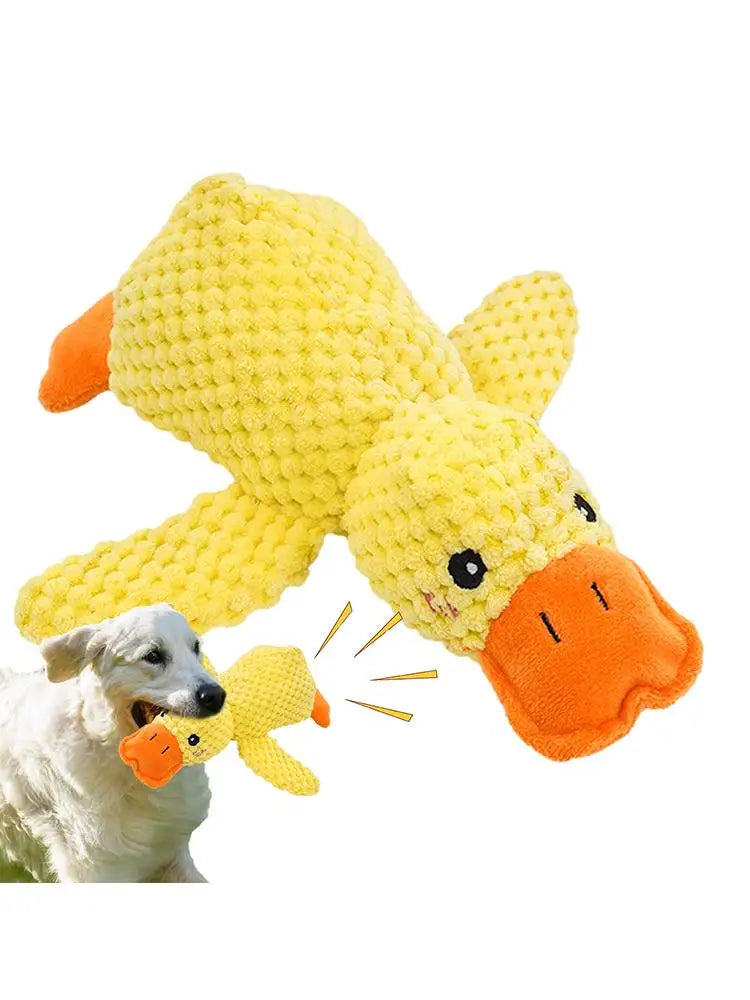 Pet Plush Toy Dog Calming Duck Stuffed Duck Toys Chew Toy Fun Dogs Interactive Toy Squeaky For Puppy Pet Teeth Pet Supplies