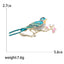 Enamel Bird Brooches for Women Rhinestone Sparrow Pins Magpie Badge Office Party Friend Gifts Accessories