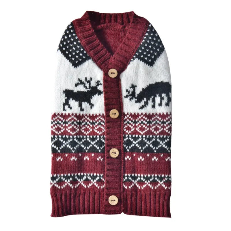 Christmas Dress for Dogs Winter Dog Clothes Dog Knitted Coat Puppy Warm Overalls Chihuahua French Bulldog Costume Dog Sweater
