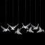 10Pcs Transparent Acrylic Hummingbird Hanging Ornaments Crystal Bird Pendants Wedding Party Living Room Home Ceiling Decorations