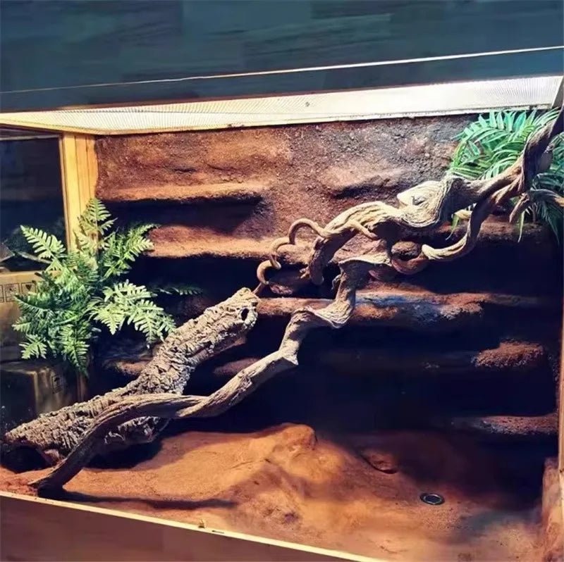 Climbing Pet Climbing Wooden Landscape Tree Vine Natural Dead Wood Crawler Rainforest Tank Tree Frog Crossing River Dragon Vine