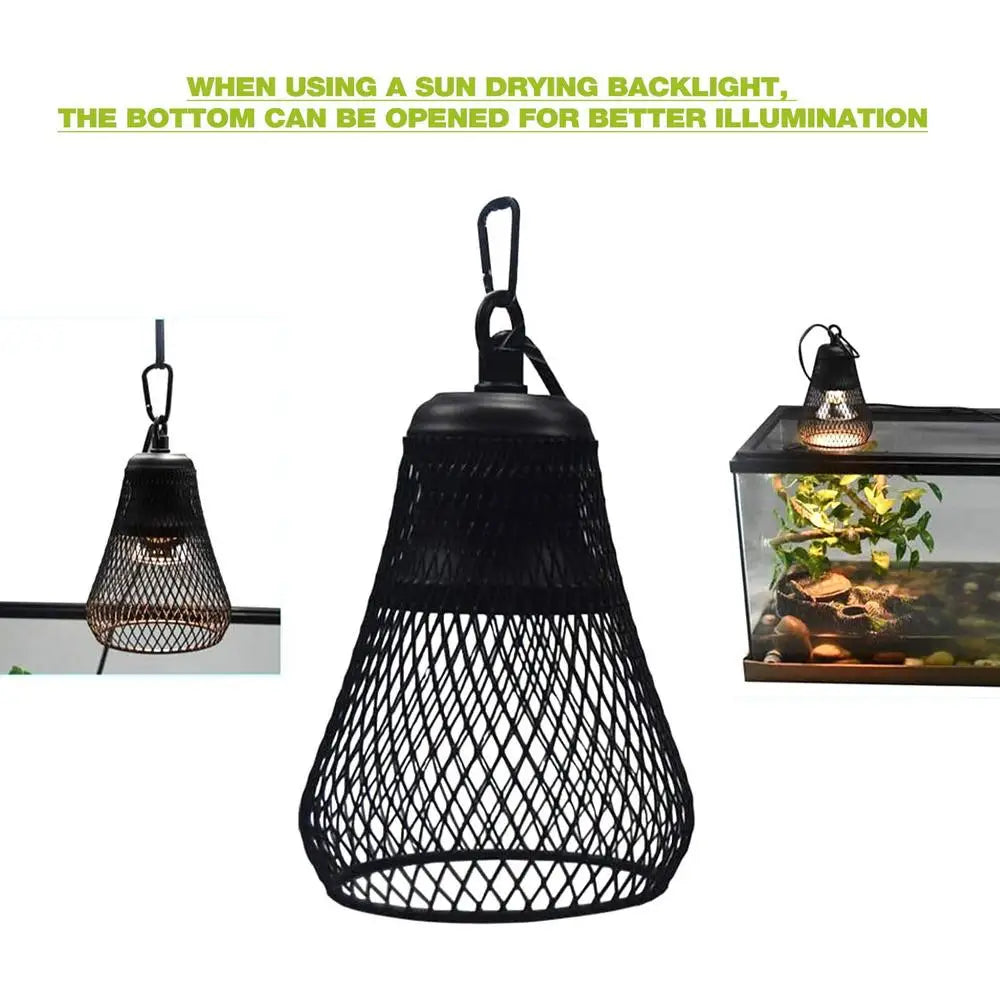 Reptile Anti-Scald Lamp Covers Heating Lamp Lampshade Ceramic Light Bulb Enclosure Safe And Durable Heating Lamp Lampshade For