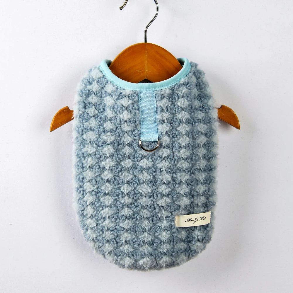 Autumn Winter Puppy Dog Cat Coat Jacket with Buckle Warm Fleece Pet Clothes for Small Dogs Shitzu Chihuahua mascotas Clothing