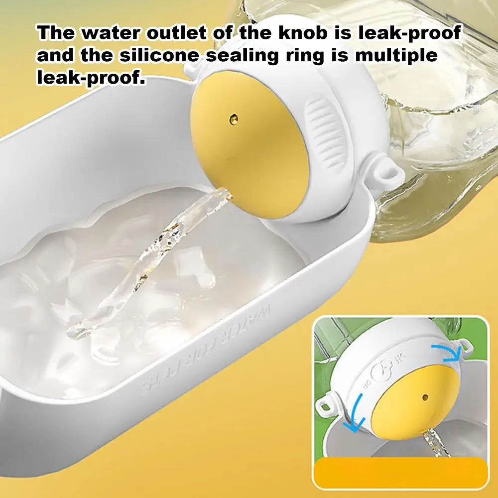 Dog Travel Water Bottle Portable Dog Drinking Bottle Large Capacity Dog Water Dispenser 2 in 1 Puppy Drinking Leak Proof Bowl