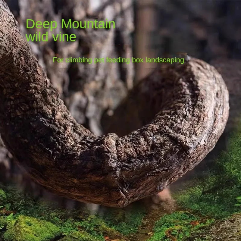 Climbing Pet Climbing Wooden Landscape Tree Vine Natural Dead Wood Crawler Rainforest Tank Tree Frog Crossing River Dragon Vine