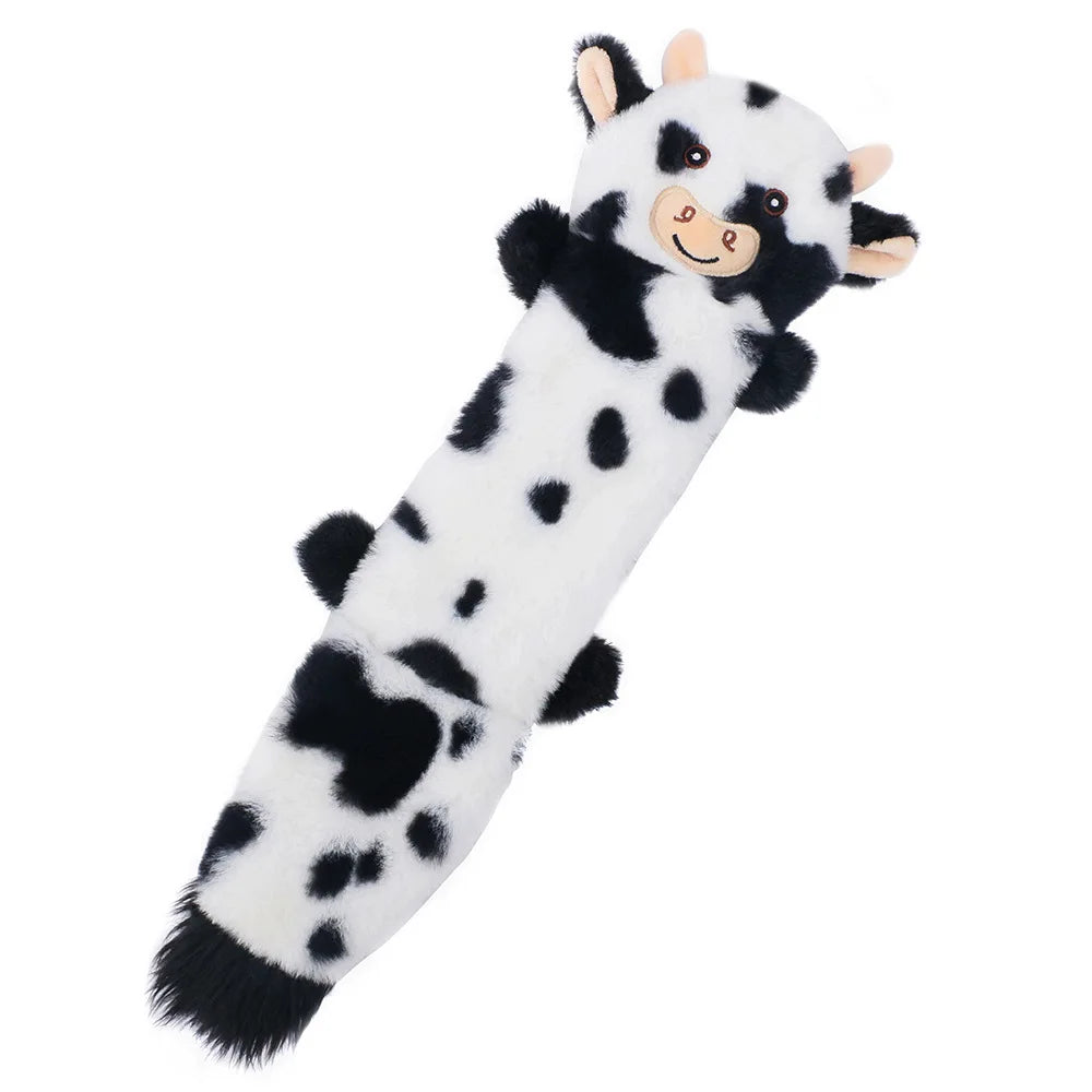 Dog Plush Toy Plush Unfilled Skinny Animal Skin Shell Pet Toy Squeaking Vocal Interactive Dog Toy Fleece Squeak Toys