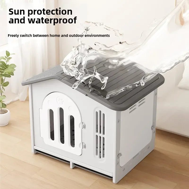 Outdoor All-season Universal Winter Warm Removable Dog House  Kennel Dog Cage