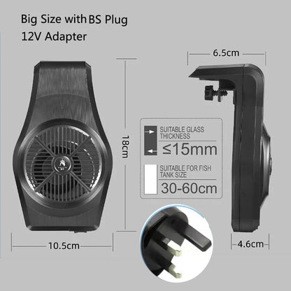 1Pcs Aquarium Fish Tank Cooling Fan System Chiller Control Reduce Water Temperature Fan Set Cooler Aquarium cooling fans
