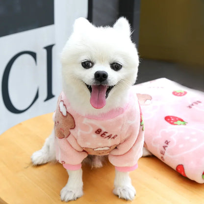Funny Monkey Print Winter Dog Clothes French Bulldog Flannel Winter Dog Hoodies Medium Puppy Clothing for Cat Christmas Costume
