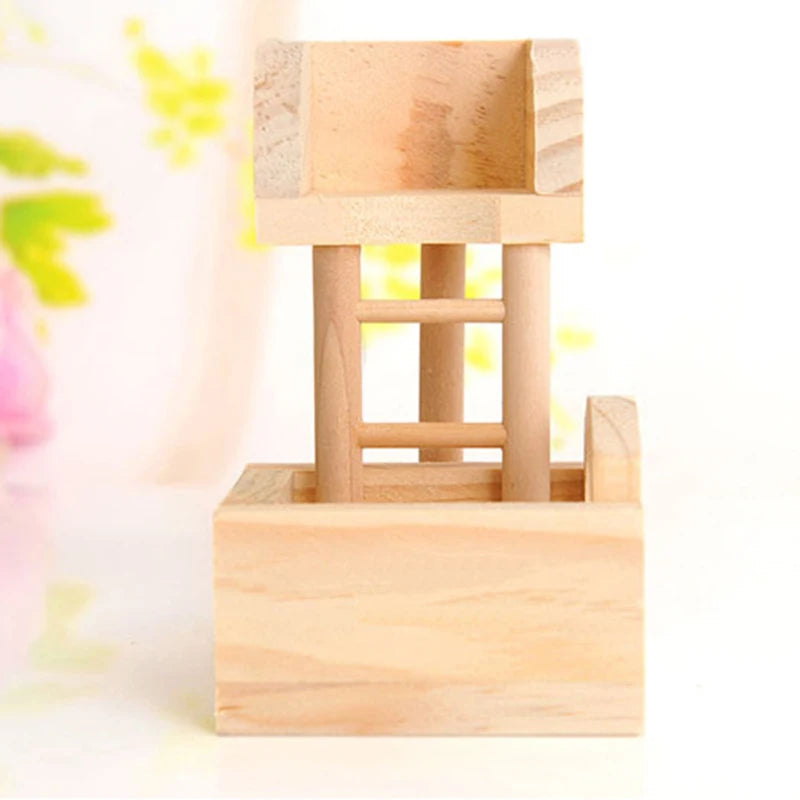 Hamster Natural Wooden House Hamster Climbing Toy Small Pet Toys for Hamster Squirrel Guinea Pig Rat Small Animals Accessories