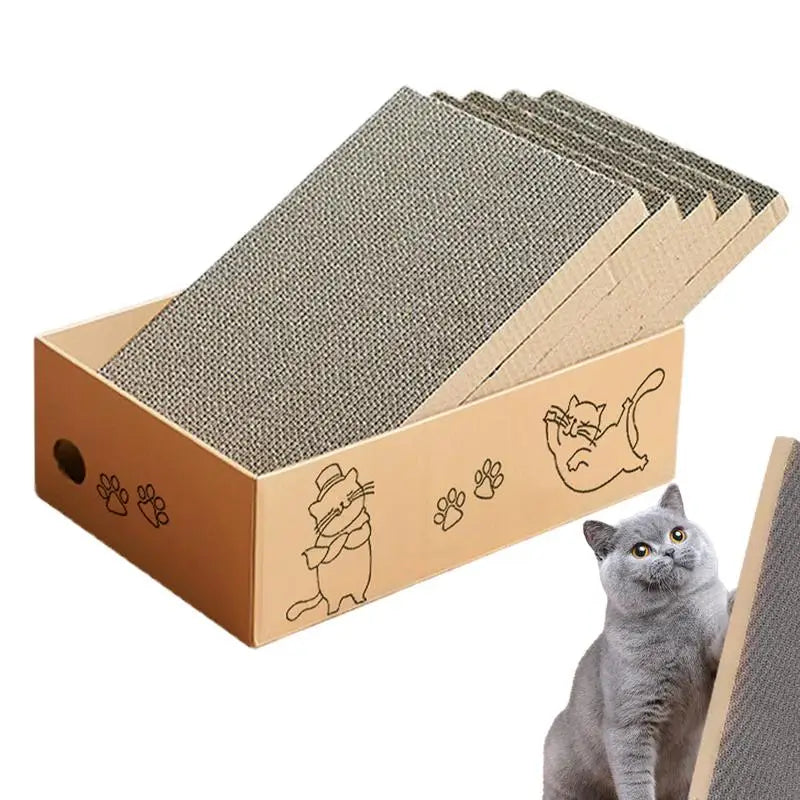 Cat Scratcher Bed 5 Packs in 1 Reversible Thickened Cat Scratch Board Wear-Resistant Cat Furniture for Grinding Claws Exercise