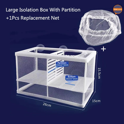 Plastic Aquarium Fish Breeding Isolation Box Fish Tank Aquarium Breeder Hatching Incubator Fish Tanks Isolator Feeding Accessory