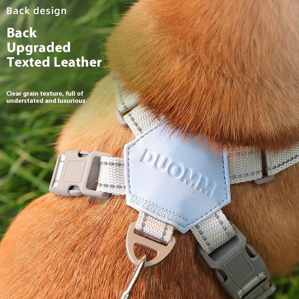 New breathable pet chest harness vest style reflective dog leash pet leash