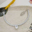 Luxury Gold Dog Chain Collar with Heart Diamond Rhinestone Cat Necklace Crystal Jewelry Pet Accessories for Small Dogs York Cats