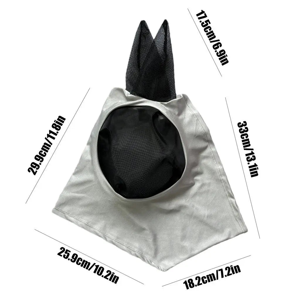 Fly Covers for Horses Fine Mesh UV Blocking Elastic Cover with Ears Machine Washable Equestrian Supplies for Outdoors