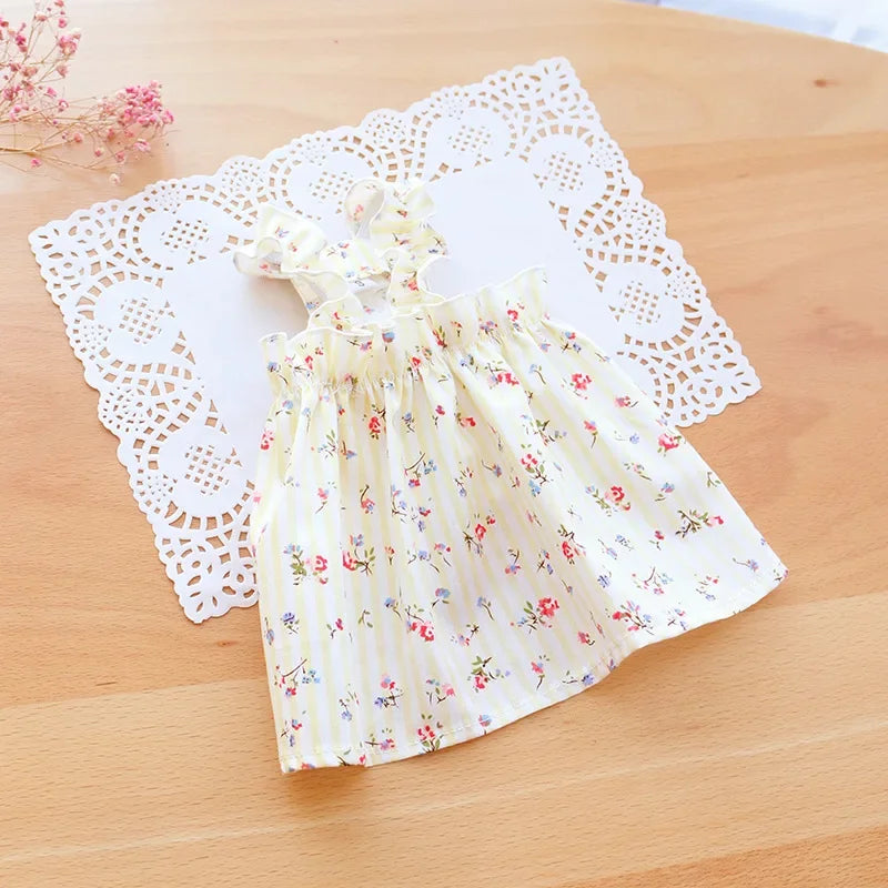 Cotton Puppy Dog Princess Dress for Small Dogs Suspender Skirt Summer Thin Pet Clothes Chihuahua Poodle Yorkies mascotas Dresses