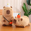 Capybara Plush Toy Simulation Capibara Cosplay Unicorn Dinosaur Dress Boba Bread Fruit Food Decor Birds Bubble Stuffed Animals