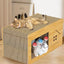 Heavy Duty Cat Scratcher Box Scratch Pad Cardboard Pet Lounger Box Spacious Scratching Lounge Bed Kitten Cat Pet Sleeping House