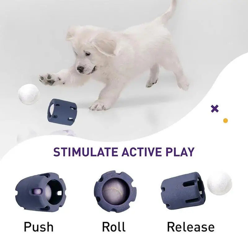 Dog Tennis Tumble Interactive Toy Pet Training Ball Rubber Heavy Duty Tennis Ball Cup Toy Puppy Chewing Dispensing self Play Toy