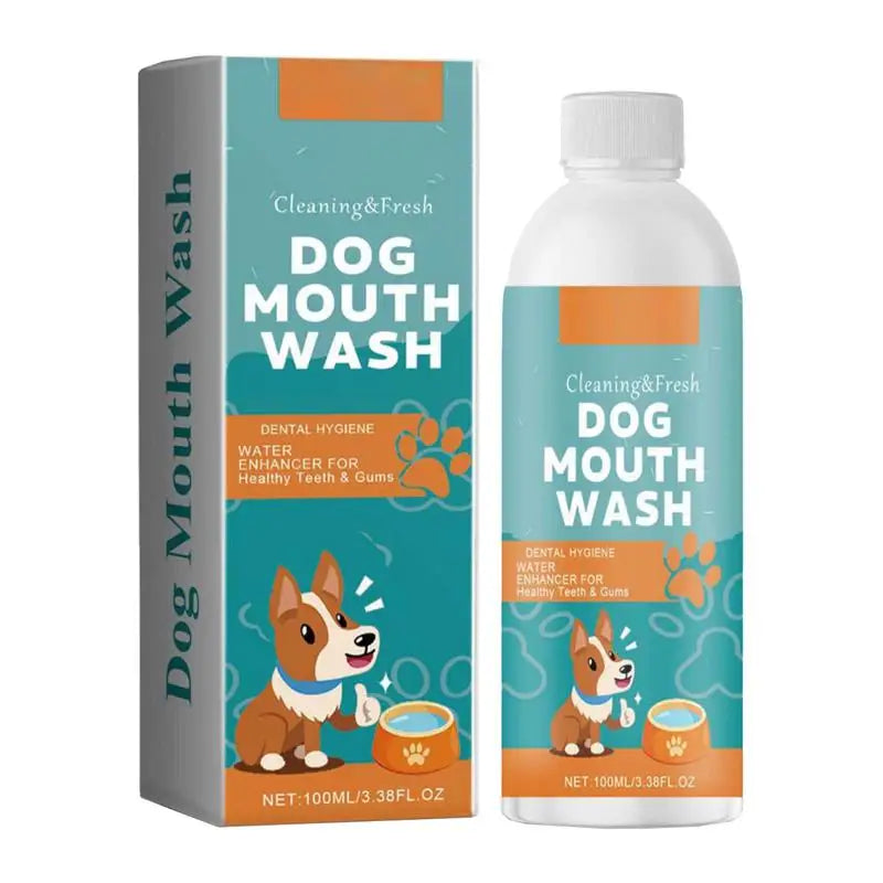 Dog Breath Water Additive 100ml Dog Teeth Cleaner Wash Effective Dog Teeth Cleaner Wash Natural Teeth Cleaning Freshener For