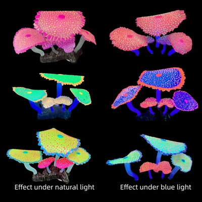 Soft Silicone Aquarium Decoration Simulation Coral Night Reflective Landscape Plants Fish Tank Water Grass Ornament Colorful New