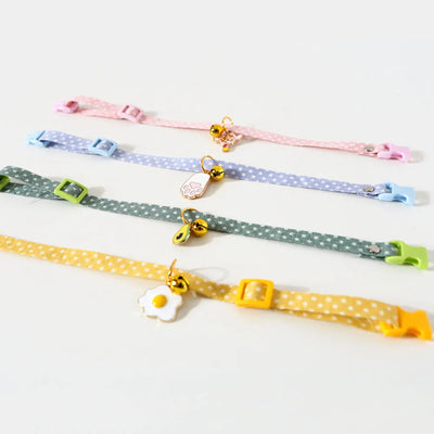 Pet Supplies Accessories for Cats Adjustable Cat Necklace for Kitten Puppy Small Dog Cat Breakaway Bell Collar with Cute Pendant