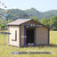 Outdoor dog house  large dog medium courtyard solid wood outdoor  sun protection rain protection villa Tongshen
