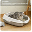 Semi-enclosed Litter Box Spatter-proof Cat Toilet Large Kitten Cleaning Supplies Large Cat Poop Bowl Pet Bupplies