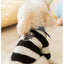 Velvet Warm Pet Cat Sweatshirts Chihuahua Half Sleeve Denim Collar Designer Striped Puppy Winter Clothes Soft Overalls for Yorks
