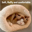 New Creative Pocket Cat Nest Semi-enclosed Pet Sleeping Bag Lambswool PP Cotton Warm And Comfortable Cat Sleeping 44/54cm Bag