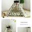 Pet Teepee Tent for Cats and Dogs Portable Removable Washable Dog House Indoor Puppies House with Cushion and Blackboard Cat Bed