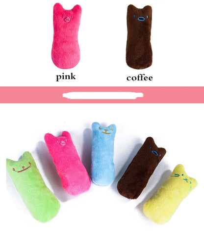 Teeth Grinding Catnip Toys Funny Interactive Plush Cat Toy Pet Kitten Chewing Vocal Toy Claws Thumb Bite Cat mint For Cats