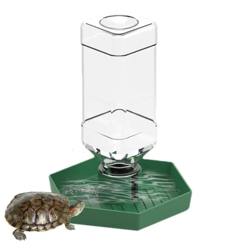 Automatic Reptile Water Dish Feeder Automatic Reptile Water Dish With Bottle Tortoise Turtle Water Dispenser For Bearded Dragons