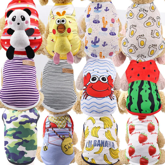2023 Hot Cute spring summer Dog Clothes Printed Camouflage Mesh Dog Vest For Small Medium Dogs Coat Jacket Puppy Costume Vest