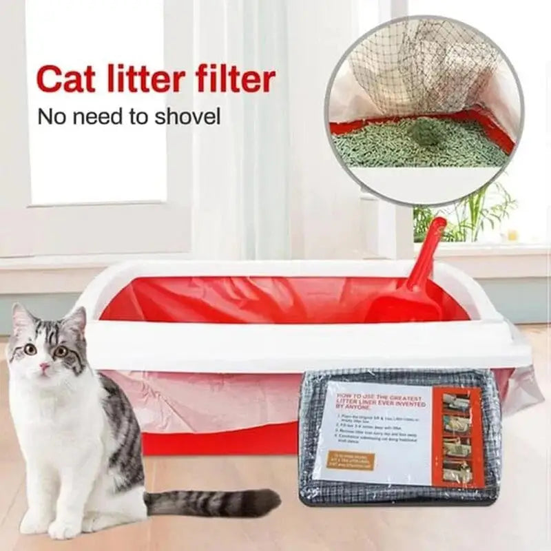 Durable Cat Litter Bags Liners 10Pcs Reusable Cat Litter Liners Bag Pet Hygienic Litter Box Liner Pet Cat Excrement Liners