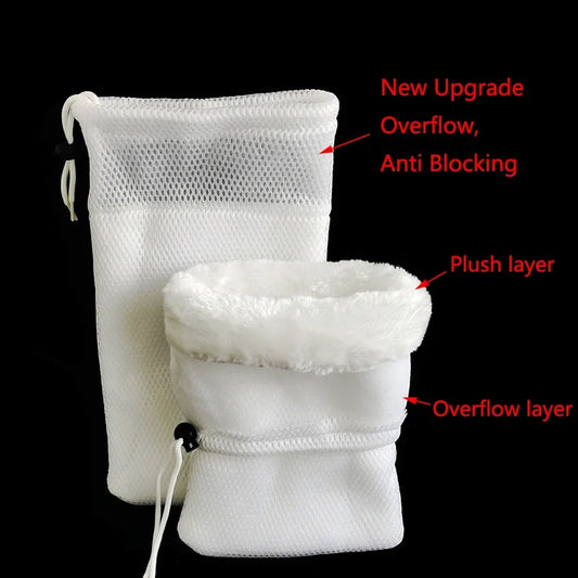 Thickening Encryption Aquarium Filter Reuse Wash Filter Magical Blanket Bag Pad Biochemical Biological Filtration Clean for Fish
