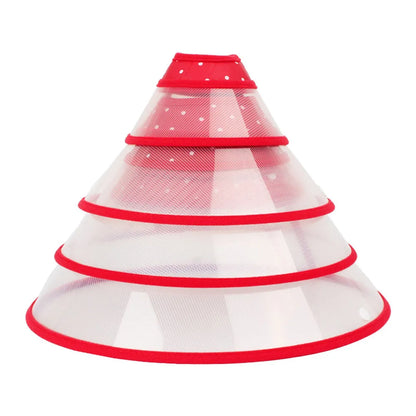 Pet Recovery Dog Cones Cat Cones After Surgery Adjustable Breathable Dog Cone Collar Soft Plastic Puppy Elizabethan E-Collar