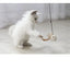 40cm Pet Cat Teaser Toys Feather Linen Wand Cat Catcher Teaser Stick Cat Interactive Toys Wood Rod Mouse Toy with Mini Bell