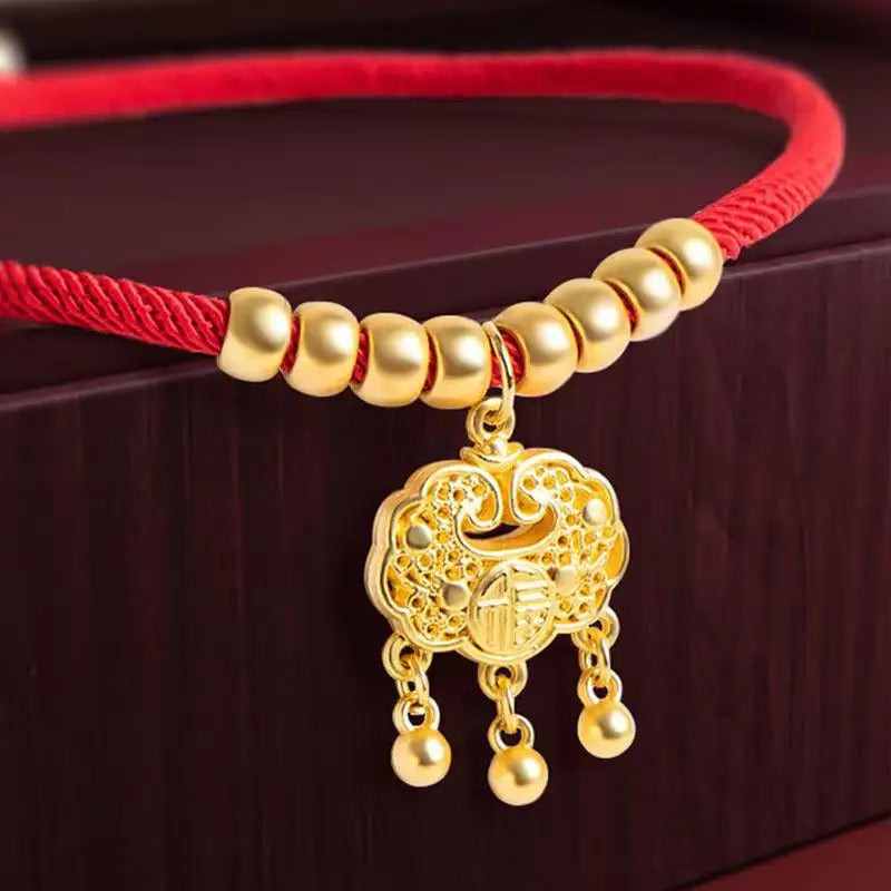 Pet Collar Necklace Year Of The Snake Pet Necklace Happiness Gold Blessing Lock Or Rattle Charm Necklace Adjustable Pet Neck Dec