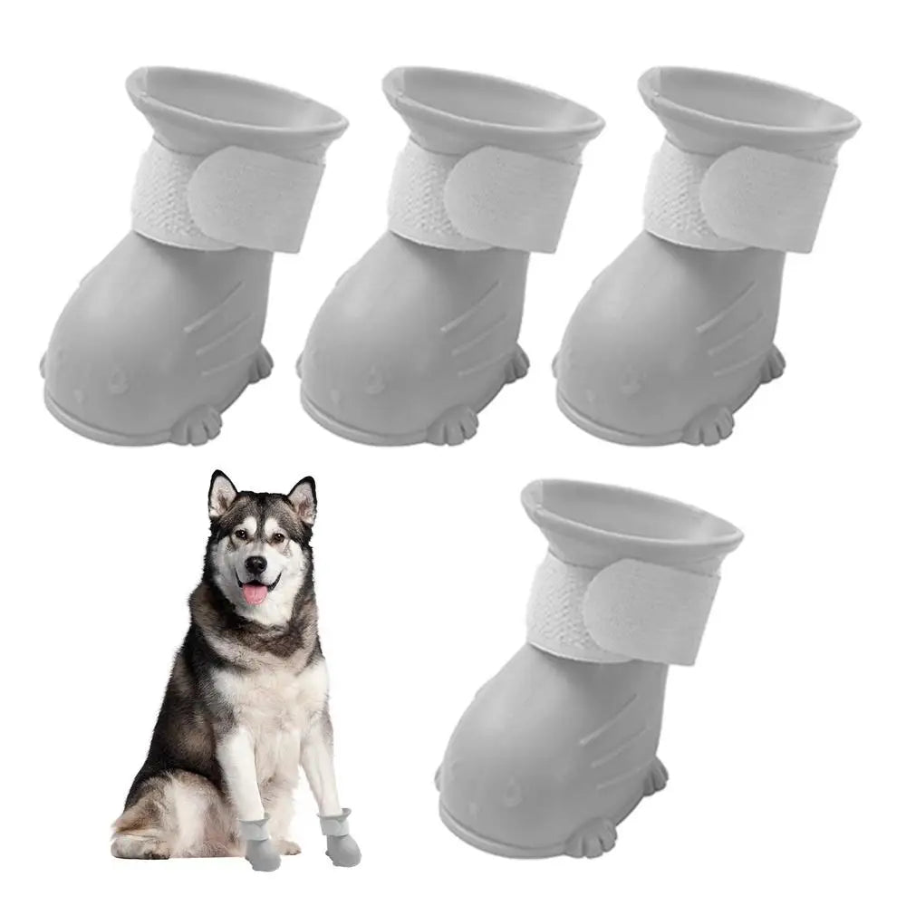Winter Boots For Dogs Paw Protectors Anti-Slip Dog Boot Snow Shoes Adjustable Soft Dog Winter Boots 4pcs Puppy Shoes For Small