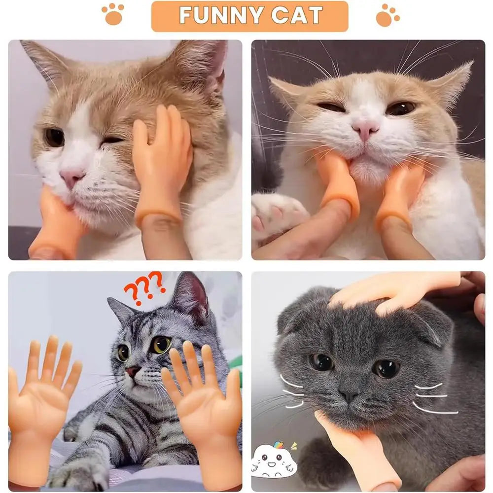 Mini Hand Toy 10 Pairs Tiny Toys Finger Funny Shape Mini Finger Puppets For Taking Photos Massaging Cats Cat Cosplay