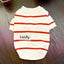Dog Sweater for Small Dogs Luxury Dog Clothes Striped Pet Cardigan Knitted Coat Chihuahua Costume Bichon Clothing Puppy Jacket