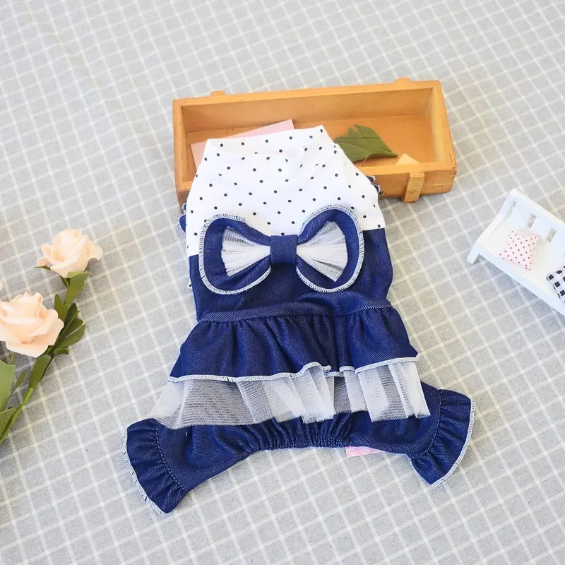 Dog Jumpsuit Skirt Yorkie Chihuahua Maltese Poodle Bichon Puppy Fashion Costume Small Dog Clothes Pants Dress Pet Outfit Tutu