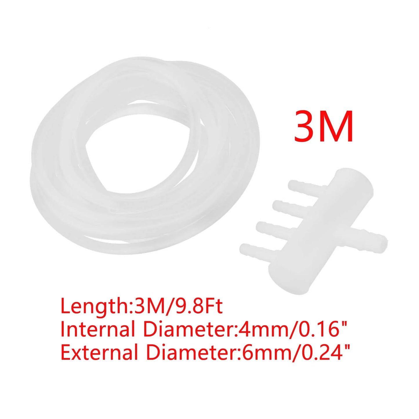 UXCELL Aquarium Silicone Tube Hose Connector ID 4mm Flexible Pipe Water Hose Connector Pump Parts Tools Fish Tank Accessories