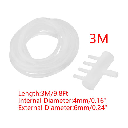 UXCELL Aquarium Silicone Tube Hose Connector ID 4mm Flexible Pipe Water Hose Connector Pump Parts Tools Fish Tank Accessories