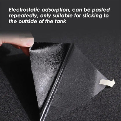 Static Cling Aquarium Background Static Cling Black Fish Tank Backdrop Aquarium Poster Background Aquarium Backdrop for Fish