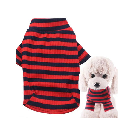 Dog Spring, Autumn, and Winter Bottom Sweater with Elastic Cotton for Comfortable Small and Medium sized Pet Cat and Dog Sweater