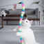 Cat Toy Feather Cat Teaser Wand Cat Interactive Toy Funny Caterpillar Colorful Rod Teaser Wand Pet Cat Supplies Cat Accessory