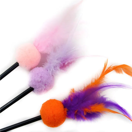 Cat Toy Cat Teaser Sticks Teasing A Cat Stick Cat Toy Pet Supplies Cat Interactive Fur Ball.